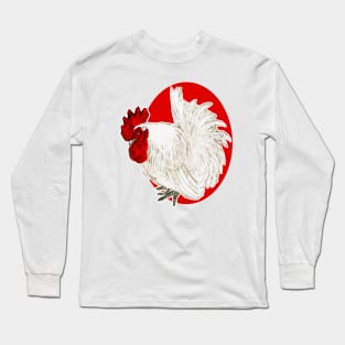 White rooster with red crests Long Sleeve T-Shirt